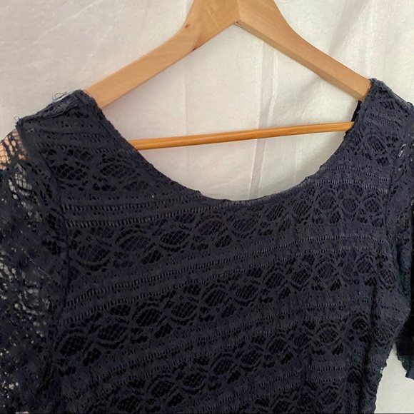 Navy Blue Lace Dress Juniors Size XL - Picture 7 of 10